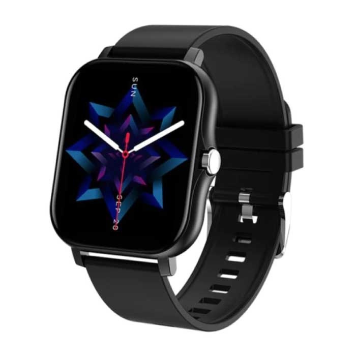 1.69 "Smartwatch Smartband Fitness Sportowy zegarek do śledzenia aktywności IP67 iOS iPhone Android Silikonowy pasek Czarny