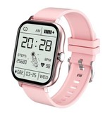 ZODVBOZ 1,69" Smartwatch Smartband Fitness Sport Activity Tracker Uhr IP67 iOS iPhone Android Silikonarmband Pink