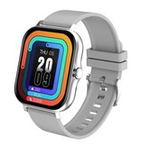 ZODVBOZ 1.69 "Smartwatch Smartband Fitness Sportowy zegarek do śledzenia aktywności IP67 iOS iPhone Android Silikonowy pasek Szary