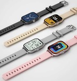 ZODVBOZ 1,69 "Smartwatch Smartband Fitness Sportowy zegarek do śledzenia aktywności IP67 iOS iPhone Android Pasek siatkowy Różowy