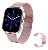 ZODVBOZ 1.69" Smartwatch Smartband Fitness Sport Activity Tracker Horloge IP67 iOS iPhone Android Mesh Bandje Roze