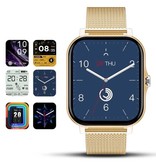 ZODVBOZ 1.69" Smartwatch Smartband Fitness Sport Activity Tracker Reloj IP67 iOS iPhone Android Malla Correa Plata