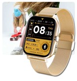 ZODVBOZ Smartwatch 1.69" Smartband Fitness Sport Activity Tracker Watch IP67 iOS iPhone Android Cinturino in rete oro