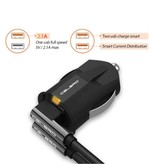 Celbro Mini 2 Port Car Charger 2A - Carcharger Double Port - Noir