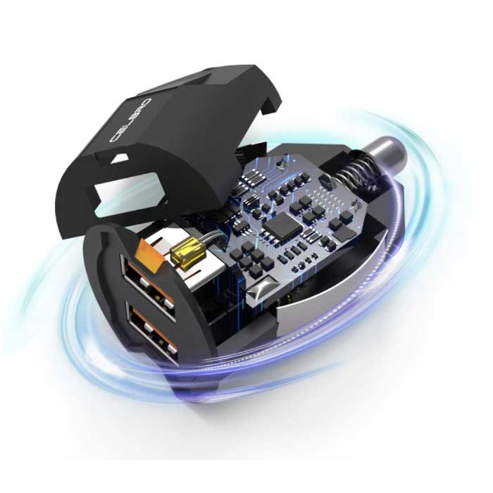 Celbro Mini Autolader met 2 Poorten  2A - Dual Port Carcharger - Zwart