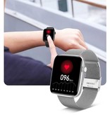 Sanlepus 1,8" Smartwatch - Silikonband Fitness Sport Activity Tracker Uhr GPS Sprachassistent Android Schwarz