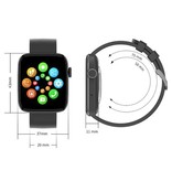 Sanlepus 1,8" Smartwatch - Silikonband Fitness Sport Activity Tracker Uhr GPS Sprachassistent Android Schwarz