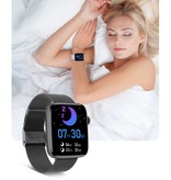 Sanlepus 1.8" Smartwatch - Mesh Bandje Fitness Sport Activity Tracker Horloge GPS Voice Assistant Android Goud
