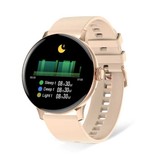 Sanlepus Bezramkowy Smartwatch Mesh Pasek Fitness Sport Activity Tracker Zegarek Android Gold