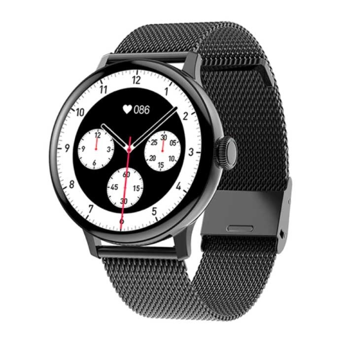 Smartwatch senza montatura con cinturino in rete Fitness Sport Activity Tracker Watch Android nero