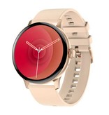 Sanlepus Bezramkowy Smartwatch Silikonowy pasek Fitness Sport Activity Tracker Zegarek Android Gold