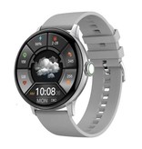 Sanlepus Randlose Smartwatch Silikonband Fitness Sport Activity Tracker Uhr Android Grau