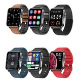 Stuff Certified® E86 EKG-Smartwatch mit zusätzlichem Armband – Fitness-Sport-Aktivitäts-Tracker-Uhr für Android – TPU-Armband rot
