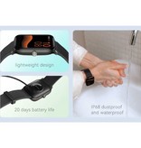 Haylou GST Smartwatch avec Tensiomètre et Oxymètre - Fitness Sport Activity Tracker Montre iOS Android - Bracelet en Silicone Noir