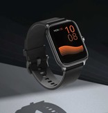 Haylou Smartwatch GST con misuratore di pressione sanguigna e misuratore di ossigeno - Fitness Sport Activity Tracker Watch iOS Android - Cinturino in silicone nero