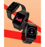 Haylou Reloj inteligente GST con monitor de presión arterial y medidor de oxígeno - Fitness Sport Activity Tracker Watch iOS Android - Correa de silicona negra