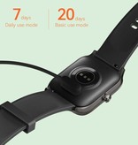 Haylou GST Smartwatch avec Tensiomètre et Oxymètre - Fitness Sport Activity Tracker Montre iOS Android - Bracelet en Silicone Noir