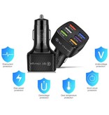 EDEBA 45W Car Charger with 6 Ports - Quick Charge 3.0 / 3.1A - Fast Charge Charger Car Charger Black