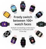 COLMI P28 Smartwatch Silicone Strap Fitness Sport Activity Tracker Watch Android iOS Black