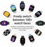 COLMI P28 Smartwatch Silikonowy pasek Fitness Sportowy zegarek do śledzenia aktywności Android iOS Czarny