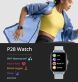 COLMI P28 Smartwatch Silicone Strap Fitness Sport Activity Tracker Watch Android iOS Silver