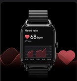 Haylou RS4 Plus Smartwatch Pasek magnetyczny Fitness Sportowy zegarek do śledzenia aktywności Android iOS Czarny