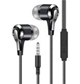 Stuff Certified® Auricolari X15 Extra Bass con microfono - Auricolari AUX da 3,5 mm Auricolari cablati Auricolari neri