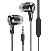 Stuff Certified® X15 Extra Bass Earbuds with Mic - 3.5mm AUX Earpieces Wired Earphones Earphones Black