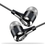Stuff Certified® X15 Extra-Bass-Ohrhörer mit Mikrofon – 3,5-mm-AUX-Ohrhörer Kabelgebundene Ohrhörer Ohrhörer Schwarz