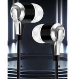 Stuff Certified® Auriculares X15 Extra Bass con micrófono - Auriculares AUX de 3,5 mm Auriculares con cable Auriculares Negro