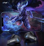 RUSAM GA33 Draadloze Oortjes - Gaming Headset Oordopjes TWS Bluetooth 5.2 Earphones Earbuds Wit