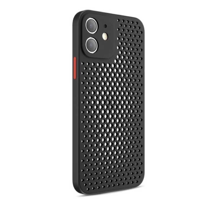iPhone XR - Ultra Slank Hoesje Warmteafvoer Cover Case Zwart