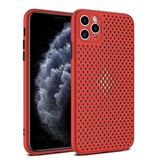 Oppselve iPhone XS - Ultra Slim Case Heat Dissipation Cover Case Rouge