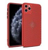 Oppselve iPhone 11 Pro Max - Ultra Slim Case Heat Dissipation Cover Case Red
