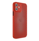Oppselve iPhone 12 Pro Max - Ultra Slank Hoesje Warmteafvoer Cover Case Rood