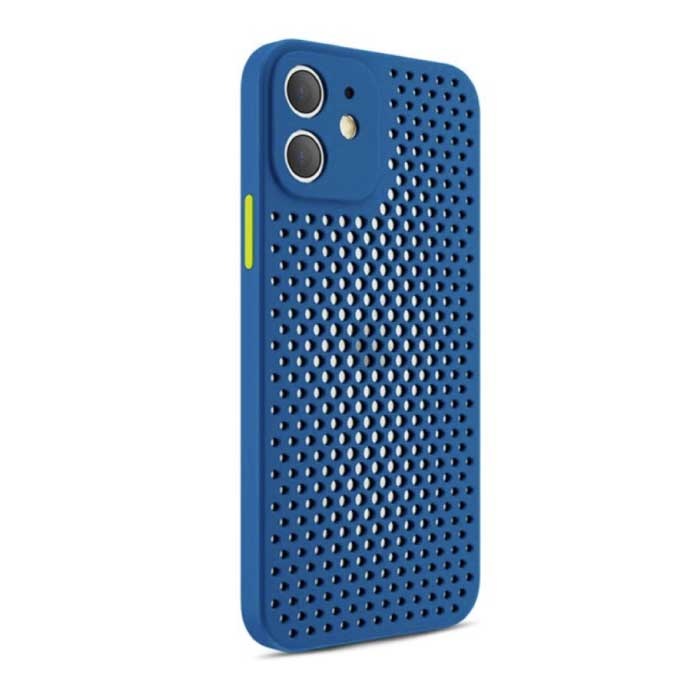 iPhone 8 Plus - Ultra Slank Hoesje Warmteafvoer Cover Case Blauw