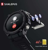 Sanlepus Student Smartwatch dla dzieci — pasek silikonowy 4G Fitness Sportowy zegarek do monitorowania aktywności Android iOS Czarny