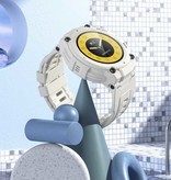 Sanlepus Smartwatch Étudiant pour Enfants - Bracelet en Silicone 4G Fitness Sport Activity Tracker Montre Android iOS Noir