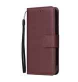 Stuff Certified® Custodia Flip per iPhone 5 Portafoglio in Pelle PU - Cover a Portafoglio Rosso Vino