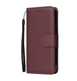 Stuff Certified® iPhone SE (2016) Flip Case Wallet PU Leather - Wallet Cover Case Vin Rouge