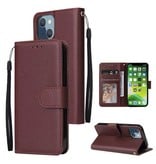 Stuff Certified® iPhone X Flip Case Wallet PU Leder - Wallet Cover Case Weinrot