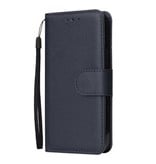 Stuff Certified® Custodia a portafoglio per iPhone 8 Plus in pelle PU - Custodia a portafoglio blu