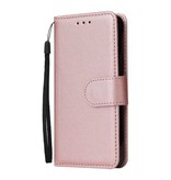 Stuff Certified® Etui z klapką do iPhone’a XS ze skóry PU – etui z portfelem, różowe