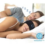 Jiansu Bluetooth Sleeping Mask with Speakers - Wireless Sleep Headphones Sports Headband Black