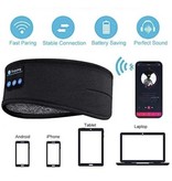 Jiansu Bluetooth Sleeping Mask with Speakers - Wireless Sleep Headphones Sports Headband Black