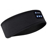 Jiansu Bluetooth Sleeping Mask with Speakers - Wireless Sleep Headphones Sports Headband Black