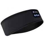 Jiansu Máscara para dormir Bluetooth con altavoces - Auriculares inalámbricos para dormir Diadema deportiva Negro