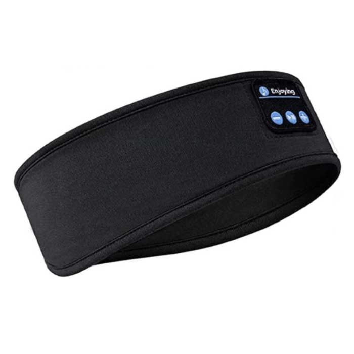 Maska do spania Bluetooth z głośnikami - Bezprzewodowe słuchawki do spania Sportowa opaska na głowę Czarna