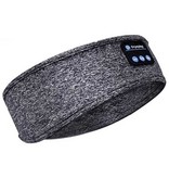 Jiansu Bluetooth Sleeping Mask with Speakers - Wireless Sleep Headphones Sport Headband Gray