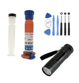 Stuff Certified® Smartphone Repair Kit - 50ml LOCA UV Glue / Tool Kit / Flashlight - TP-2500 Touchscreen Adhesive